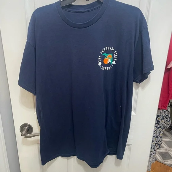 Blue Short Sleeve Tee with Florida Graphic - Picture 5 of 5
